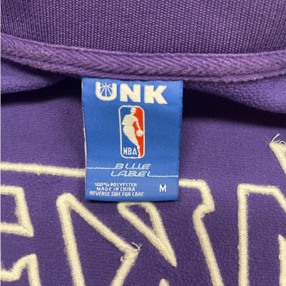Los Angeles Lakers UNK Blue Label Track Jacket Purple Gold Medium - Picture 4 of 5